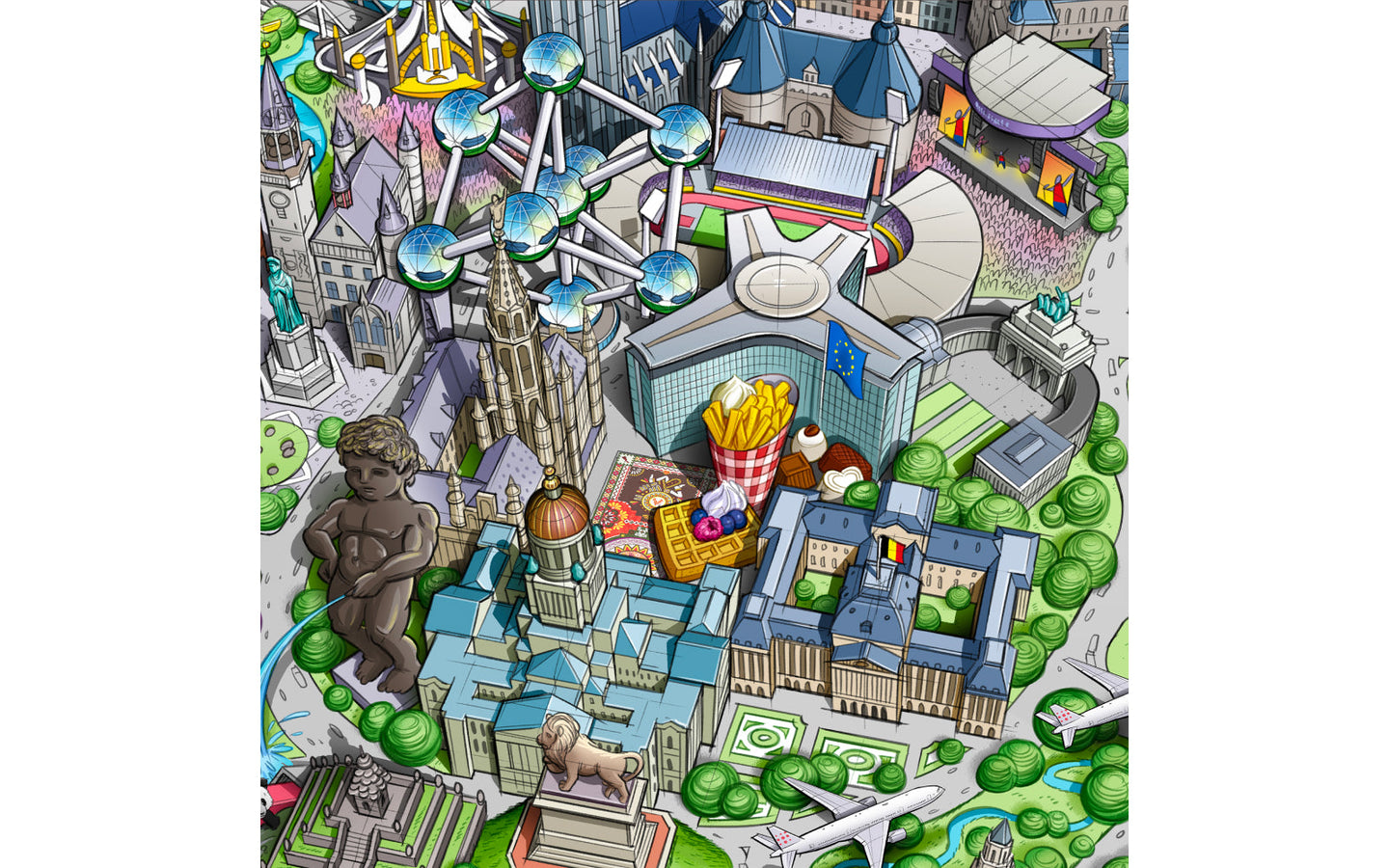 Puzzel Belgie in Vogelvlucht - afbeelding 4