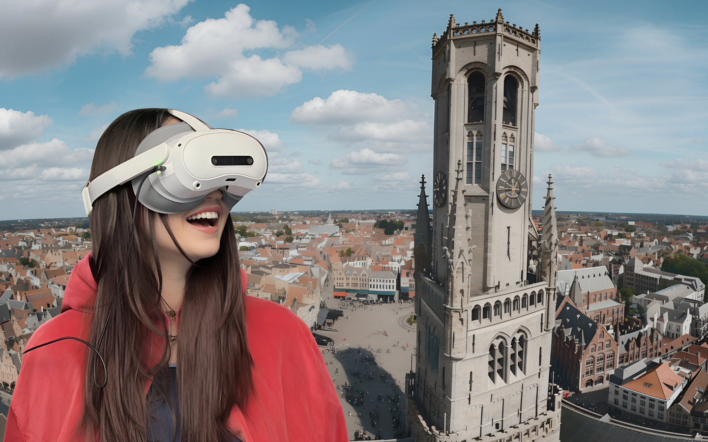 Fly over Bruges - afbeelding 1