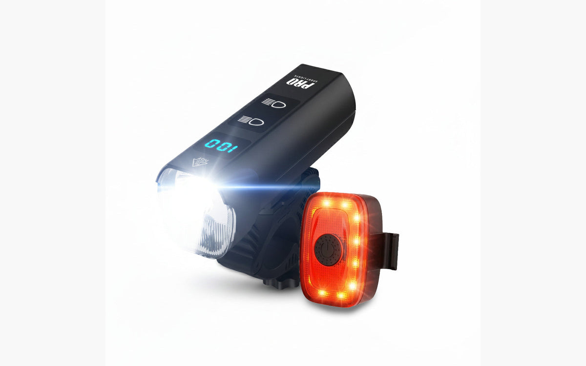 Fietsverlichtingsset 1300 & 120 Lumen - Pro Sports Lights - afbeelding 1